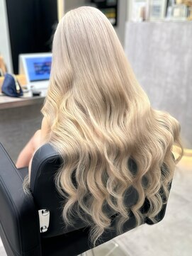 ラピス 福岡天神店(Lapis) ホワイトブロンドベージュ×60cmエクステ