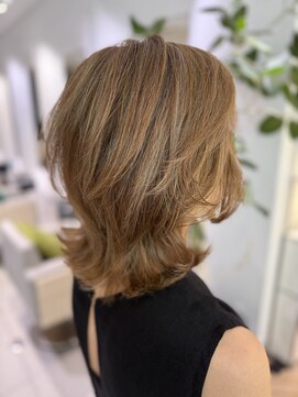 ステア ケース(stair case) 全頭細かいハイライトで白髪ぼかし＆トーンアップ