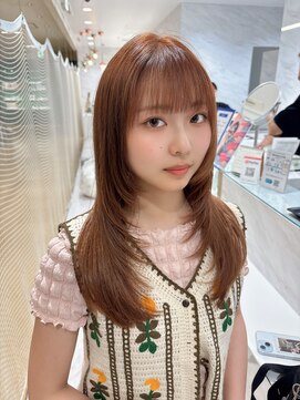 エアー 福岡(AIR) レイヤーカット×オレンジカラー