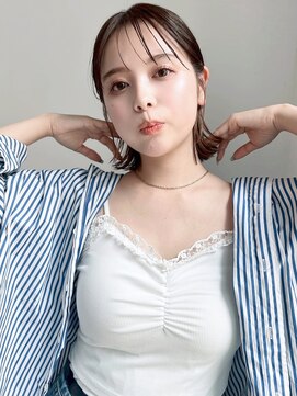 フォト 新宿(foto) ミディアム暗めカラーデザインカラーフェイスフレーミング