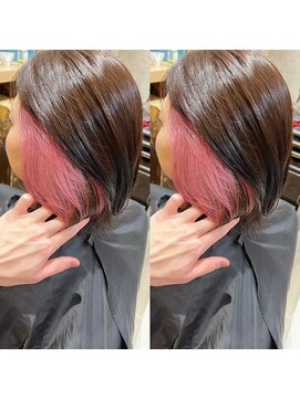 ジールサロン 阿見店(ZEAL SALON) イヤリングカラーでピンク♪