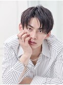 ワンカールパーマ微分け韓国センターパート七三分け