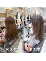 ミラバイケンジ 藤沢(Mira by KENJE)&nbsp;白髪ぼかし細めハイライト30代40代50代セミディ