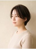 ショートカット×ナチュラルダークベージュ