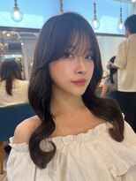 ロンドアベニール 北千住(Lond avenir)&nbsp;ミルクティーベージュ/レイヤーボブ韓国巻き顔周りカット/北千住