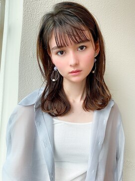 アフロート ディル(AFLOAT D'L) ★美髪イヤリングカラーミニウルフ外ハネボブチェリーブラウン