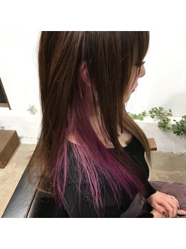 リップス ヘアー(Lips hair) 鬼滅カラー風インナーピンクスタイル♪