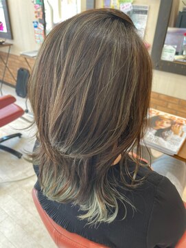 ヘアスタジオブービー ハイライト×レイヤーセミディ