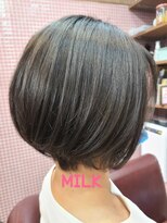 ミルク 希望ヶ丘(milk) 美シルエットショートボブ・暗髪カラー
