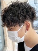 ツイストスパイラルパーマツイストパーマメンズマッシュ刈り上げ