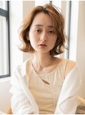 ミニウルフ アプリコットオレンジ くびれヘア