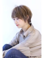 オーロ 緑地公園店(ORO)&nbsp;ローライトアッシュブラウン大人かわいい小顔ワンサイドショート