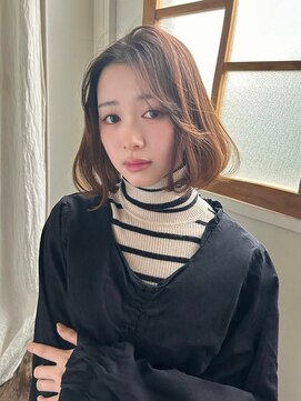 ノイズオオサカ 梅田店(NOISM OSAKA) 大人可愛い20代30代40代小顔ウルフレイヤーボブ丸みショートボブ