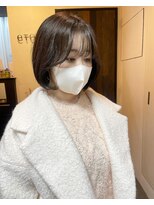 エトネ ヘアーサロン 仙台駅前(eTONe hair salon) 【 eTONe 】韓国風ワンカール bob × ミントアッシュ