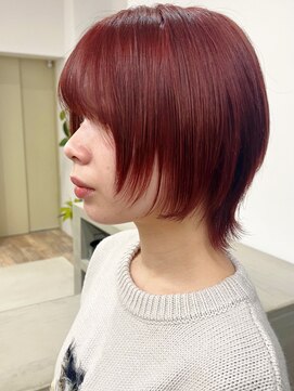 セイドット フクオカ(Say.FUKUOKA) Say.岩井 ショートウルフ×ピンナブラウン