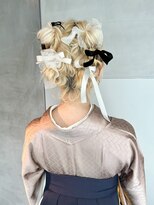 リボンアレンジ/卒業式ヘアセット