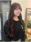 札幌ロング　ラベンダーベージュレイヤーカット