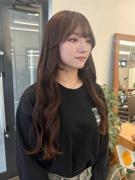 ポール(pole) 札幌ロング ラベンダーベージュレイヤーカット