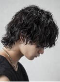 渋谷波巻きスパイラルパーマボブウルフカットサーフカール20代