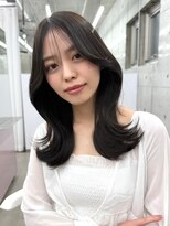 アイヴィー(IVY)&nbsp;シースルーバングくびれヘア 韓国ヘア【肥田亜沙美】