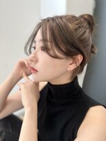 ベル 新宿店(Vel)&nbsp;前髪無しカーテンバングシースルーバングハーフアップレイヤー