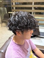 ノイセル(Noisyle)&nbsp;ブルーブラックフェザーパーマサーフカールラルフカール