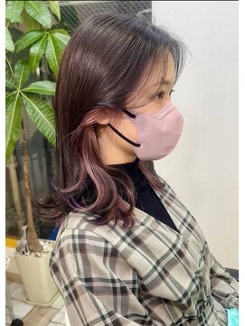 ヘアーサロンアンク(hair salon anc) インナーピンクホワイト