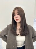 梅田/黒髪/クラゲヘアー/オリーブグレー/小顔/ココアベージュ