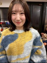 フィルム(FiLMs) 透明感ショコラブラウン/シースルーバング/ミディアムボブ