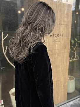 ニコリヘアワークス(nicori hair works) ロング×ウェーブ×ハイライト1