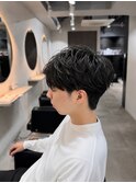 "無造作シャドウパーマ×マッシュ"