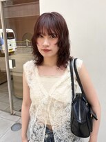 メルト 西梅田店(melt) フェイスレイヤーのミディアムパーマ
