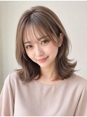 ミディアムレイヤー　白髪ぼかし　ハイライト　40代50代60代