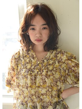 ユノ(juno) 【juno】Trendフラッフィーミディアムパーマ☆ベージュブラウン