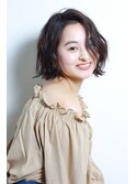 ナチュラル×切りっぱなしボブ