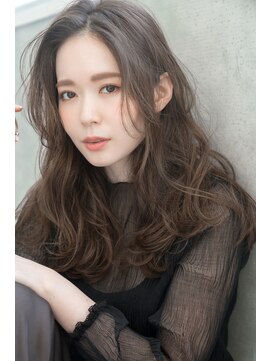 サンク 大船鎌倉店(sunc) ロング×フェミニンカール×アッシュベージュ.