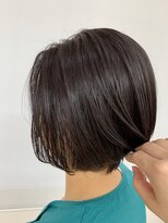 クオリス 上板橋店(QUALIS) 前下がり大人ボブ ココアブラウン ツヤ髪美髪ストレート 小顔