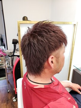 アムズヘアーファム ショートウルフ×レッドカラー