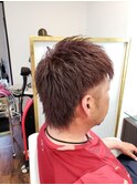 ショートウルフ×レッドカラー