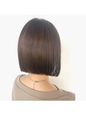 パツっと切りっぱなしボブ/アースカラー/20代30代40代
