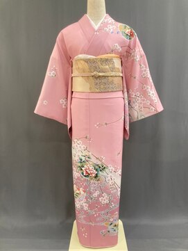 セットサロン フルール(Fleur) ポリ訪問着No.5/【ピンク】