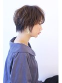 20代30代40代50代ひし形束感ショート透明感マロンベージュ