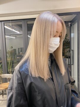 フラム 渋谷(flamme) platina blond * ブロンドヘアー(ブリーチ2~3回以上)