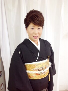 エノモト(ENOMOTO) 上品黒留袖しっとりヘアセットアレンジ 結婚式 二次会 お呼ばれ