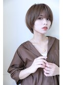 丸みショート/ベージュ/前髪/顔周り/大人スタイル