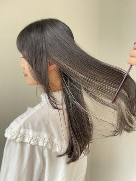 ノラギンザユー(NORA GINZA/U) 筋感のある細めハイライト外国人風オフィスで浮かないハイライト