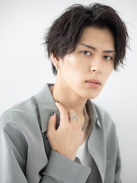 モッズヘア メン 南越谷南口店(mod's hair men) オーガニックカラーかきあげアシンメトリーツイスパヘアb南越谷