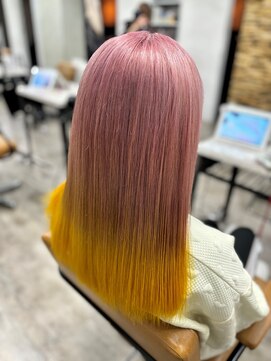 プライズ アイリス 池袋東口店(prize Iris) グラデーションカラー/派手髪/ピンク/イエロー/池袋
