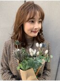 【ベージュブラウン】ゆるふわセミデイ