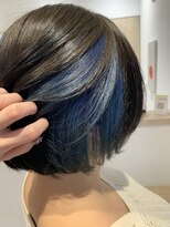 アズールサン 草加西口店(azule-sun)&nbsp;カット,インナーカラー,ネイビーブルー,ケアブリーチ【草加】